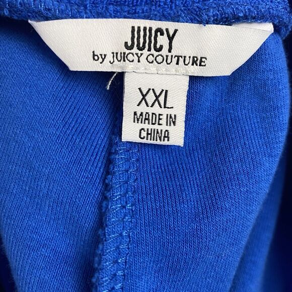 JUICY COUTURE Terry Cloth Track Pants Jogger track Jumpsuit Pant Blue Splash XXL - Picture 8 of 13